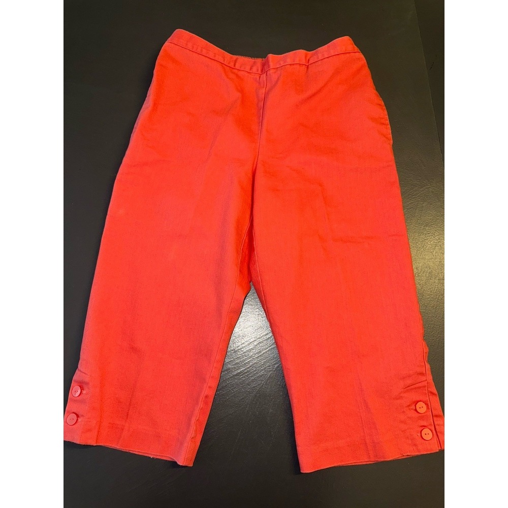 Alfred Dunner Coral Capris Elastic Waist Women's Summer Resort Vacation Beach